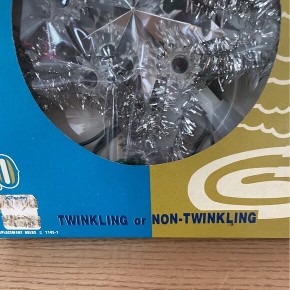 Vtg Noma Deluxe Tinsel Tree Top 10 Lights Twinkling / Non Twinkling Original Box - Picture 4 of 6